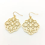 Neveah Brushed Kaleidoscope Earrings | Gold - MTT Collective