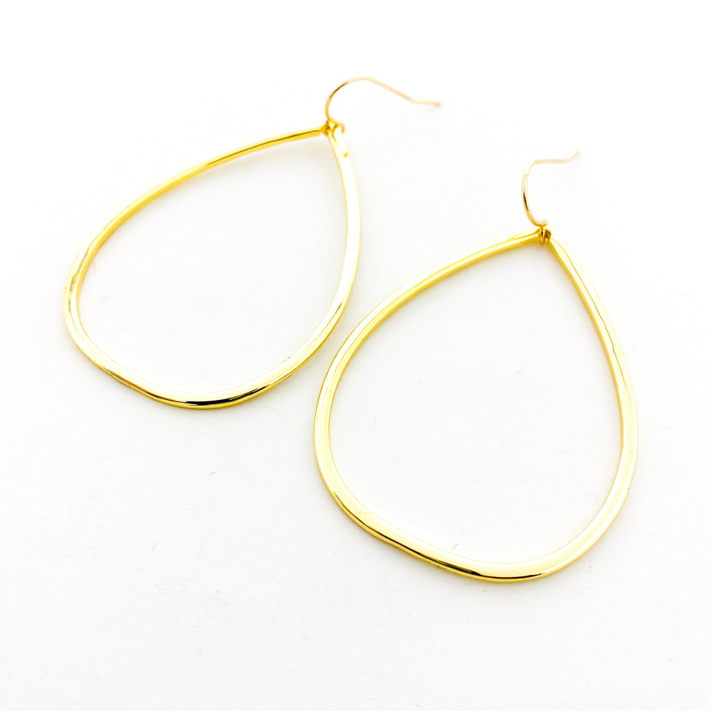 Cora Textured Oval Drop Earrings - MTT Collective