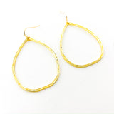 Cora Textured Oval Drop Earrings - MTT Collective
