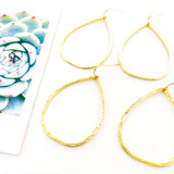 Cora Textured Oval Drop Earrings - MTT Collective