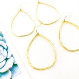 Cora Textured Oval Drop Earrings - MTT Collective