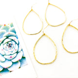 Cora Textured Oval Drop Earrings - MTT Collective