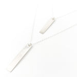 STERLING SILVER LONG WIDE BAR NECKLACE | SIZE OPTIONS - MTT Collective