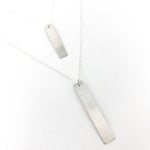 STERLING SILVER LONG WIDE BAR NECKLACE | SIZE OPTIONS - MTT Collective