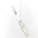 STERLING SILVER LONG WIDE BAR NECKLACE | SIZE OPTIONS - MTT Collective