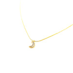 RHINESTONE MOON NECKLACE | SMOOTH CHAIN | 14K GOLD-FILLED - MTT Collective