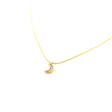 RHINESTONE MOON NECKLACE | SMOOTH CHAIN | 14K GOLD-FILLED - MTT Collective