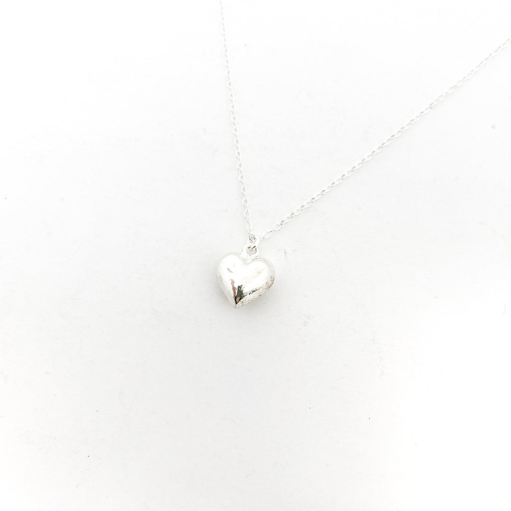 PUFF HEART NECKLACE | STERLING SILVER - MTT Collective