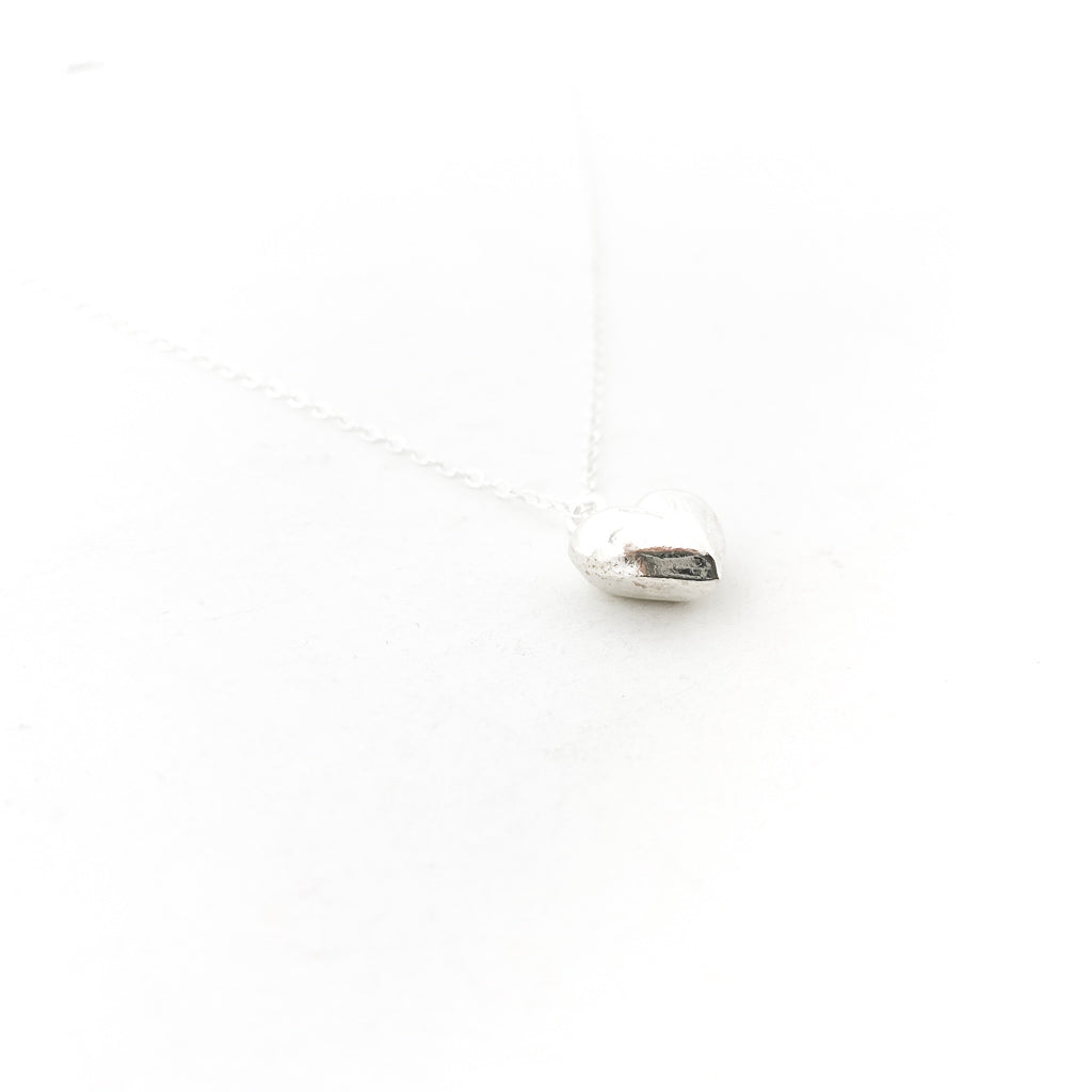 PUFF HEART NECKLACE | STERLING SILVER - MTT Collective