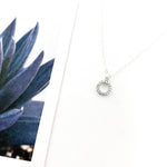 CRYSTAL OPEN CIRCLE NECKLACE | STERLING SILVER - MTT Collective