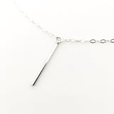 CHAIN LONG BAR NECKLACE | STERLING SILVER - MTT Collective