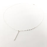 CHAIN LONG BAR NECKLACE | STERLING SILVER - MTT Collective