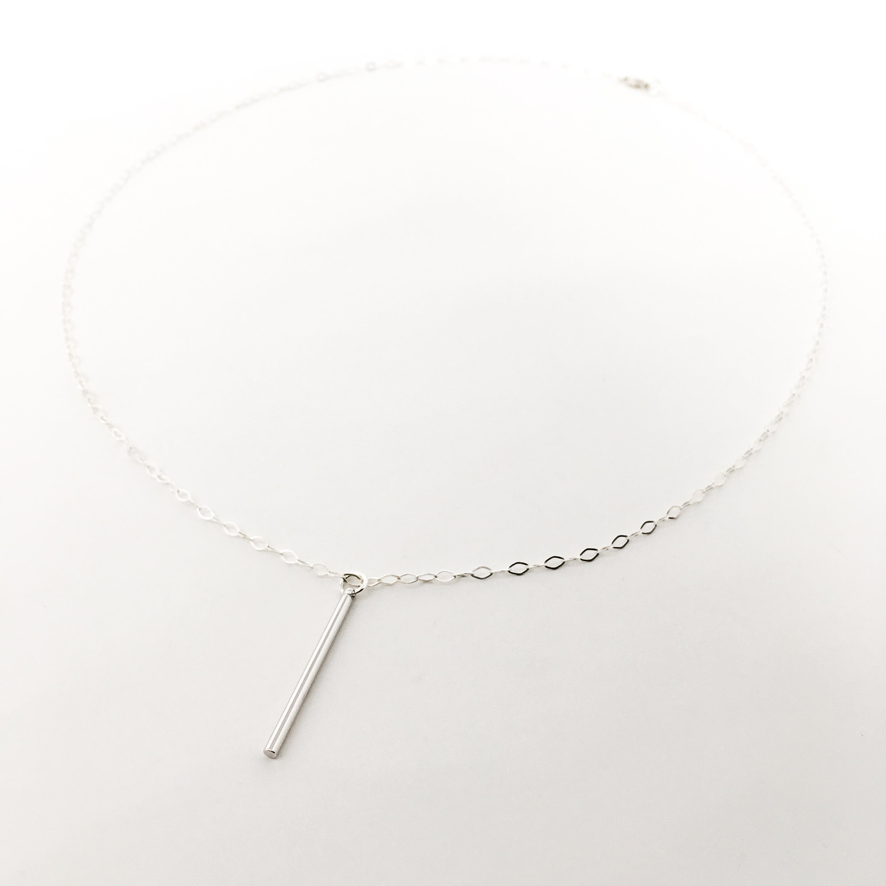 CHAIN LONG BAR NECKLACE | STERLING SILVER - MTT Collective