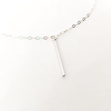 CHAIN LONG BAR NECKLACE | STERLING SILVER - MTT Collective