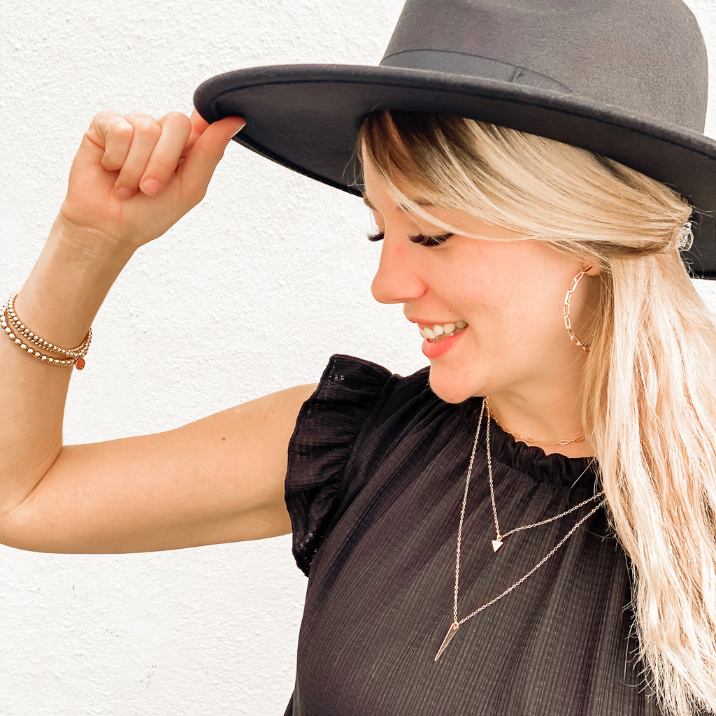 HANGING TRIANGLE NECKLACE SET | 14K GOLD-FILLED | SET OF 3 - MTT Collective