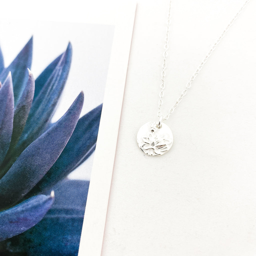 WATER LILY CHARM NECKLACE | STERLING SILVER - MTT Collective