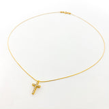 HANGING RHINESTONE CROSS NECKLACE | SMOOTH CHAIN | 14K GOLD-FILLED - MTT Collective