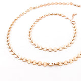 DISC CHAIN JEWELRY SET | 14K ROSE GOLD-FILLED | SET OF 2 - MTT Collective