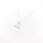 HANGING RHODIUM TRIANGLE NECKLACE | STERLING SILVER - MTT Collective