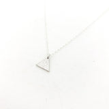 HANGING RHODIUM TRIANGLE NECKLACE | STERLING SILVER - MTT Collective