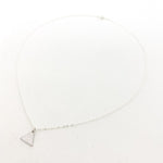 HANGING RHODIUM TRIANGLE NECKLACE | STERLING SILVER - MTT Collective