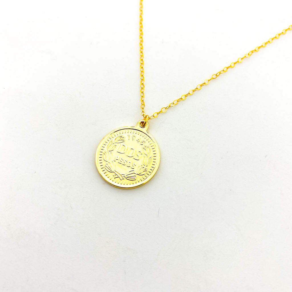 DOUBLE-SIDED ELIZABETH DOS PESOS COIN NECKLACES | 14K GOLD-FILLED - MTT Collective
