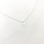TEXTURED TRIANGLE NECKLACE | STERLING SILVER - MTT Collective