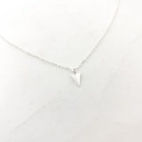 TEXTURED TRIANGLE NECKLACE | STERLING SILVER - MTT Collective
