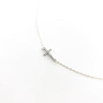 RHINESTONE CROSS NECKLACE | STERLING SILVER - MTT Collective