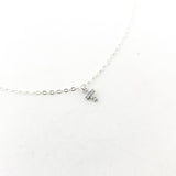 MINI RHINESTONE CROSS NECKLACE | STERLING SILVER - MTT Collective