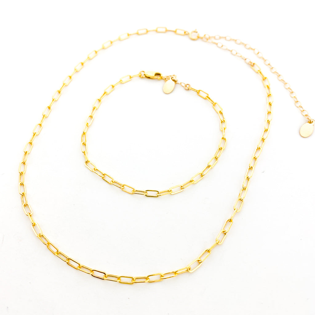 Sadie Oval Chain Jewelry Set | 14K Gold Filled | Set Of 2 - MTT Collective