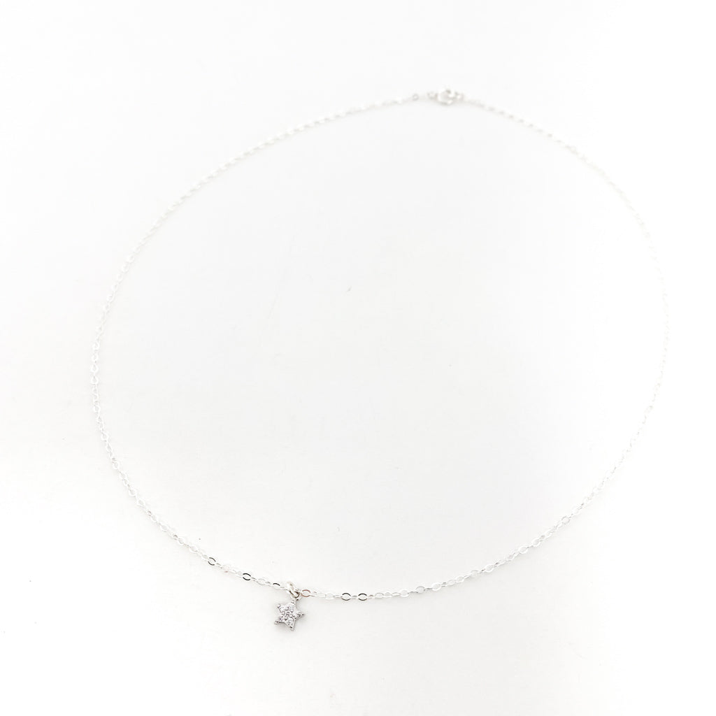 MINI RHINESTONE STAR NECKLACE | STERLING SILVER - MTT Collective