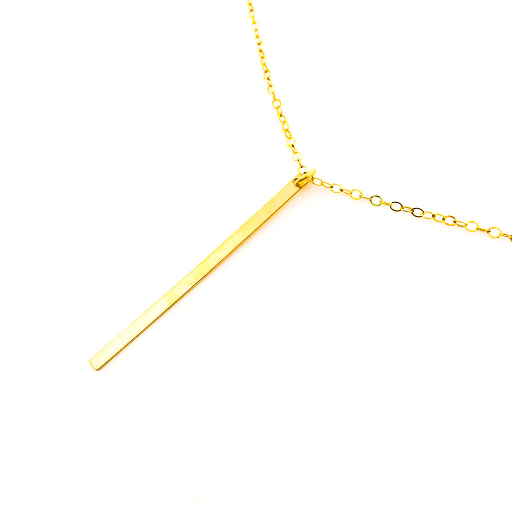LONG BAR NECKLACE | 14K GOLD-FILLED - MTT Collective