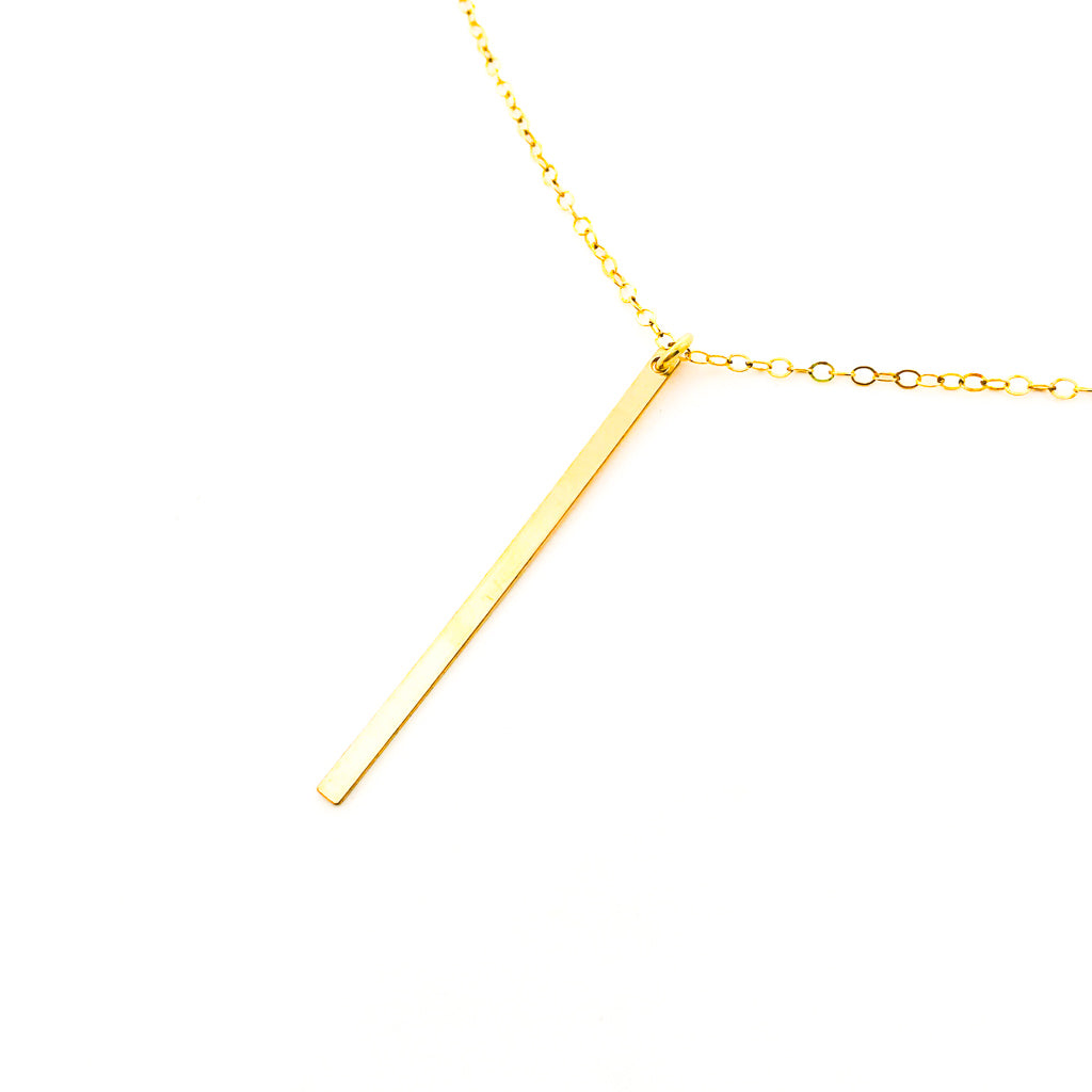 LONG BAR NECKLACE | 14K GOLD-FILLED - MTT Collective