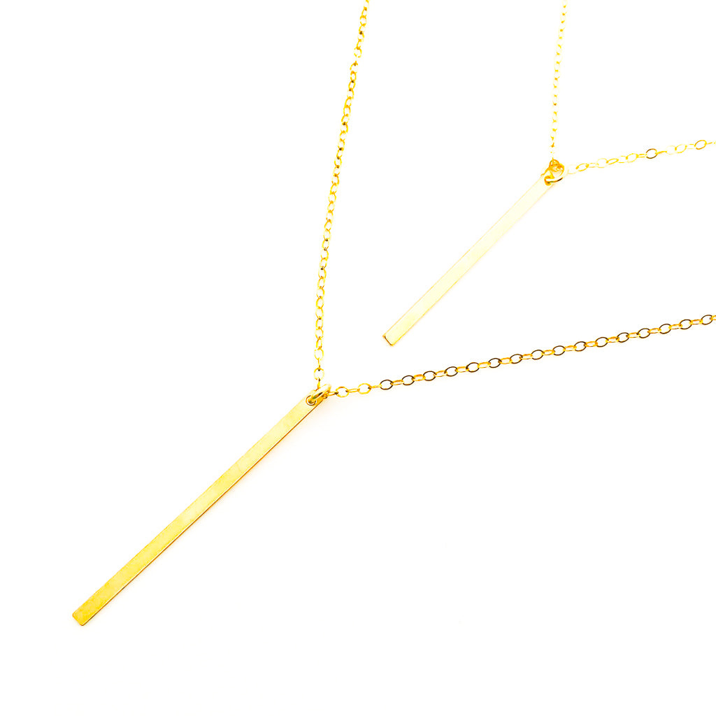 LONG BAR NECKLACE | 14K GOLD-FILLED - MTT Collective