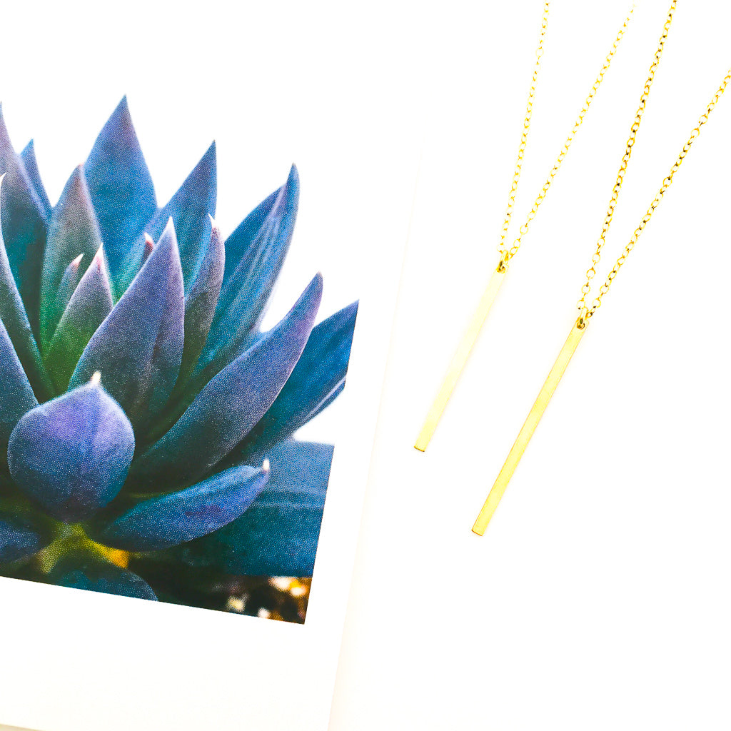 LONG BAR NECKLACE | 14K GOLD-FILLED - MTT Collective