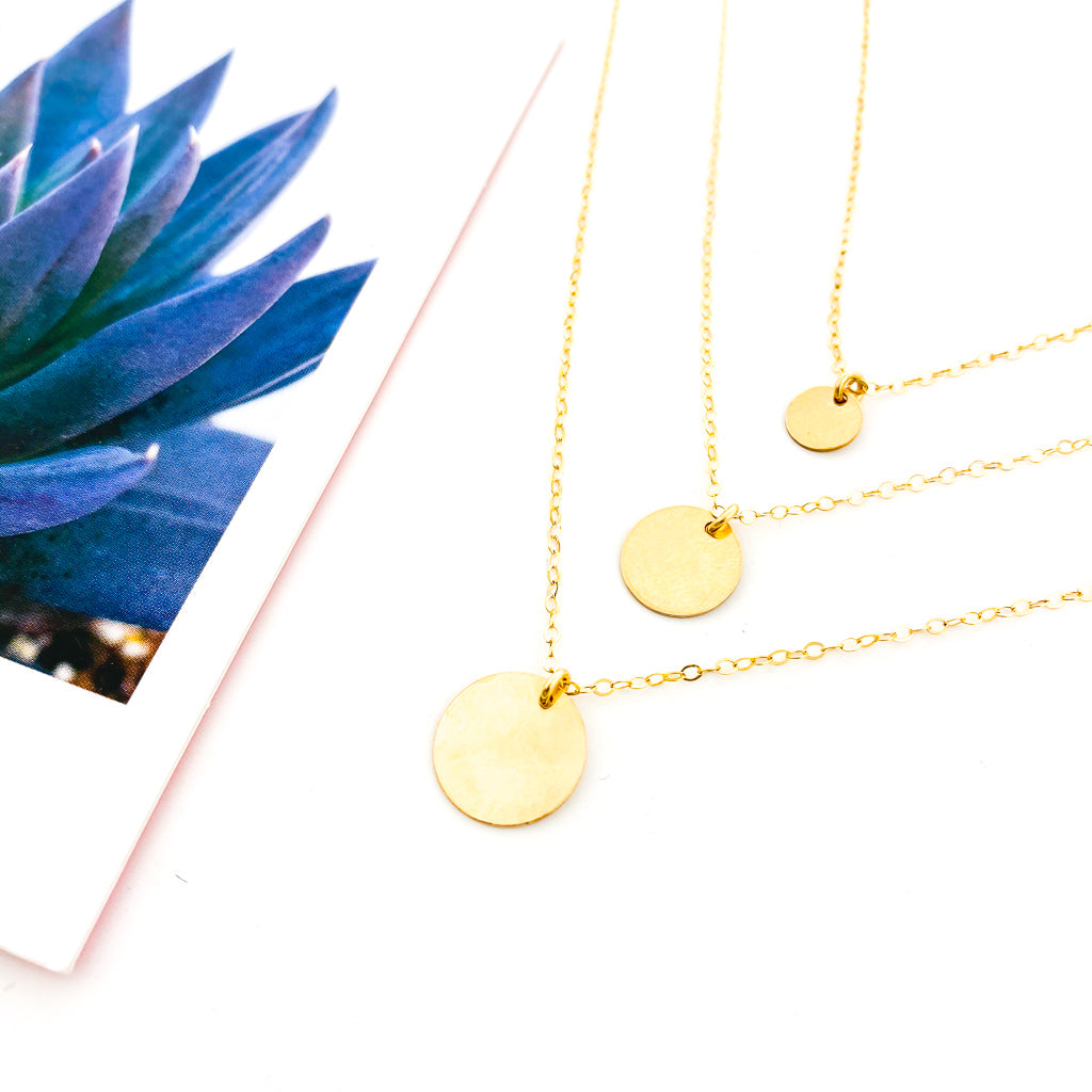 14K GOLD-FILLED OPEN DISC NECKLACES | SIZE OPTIONS - MTT Collective