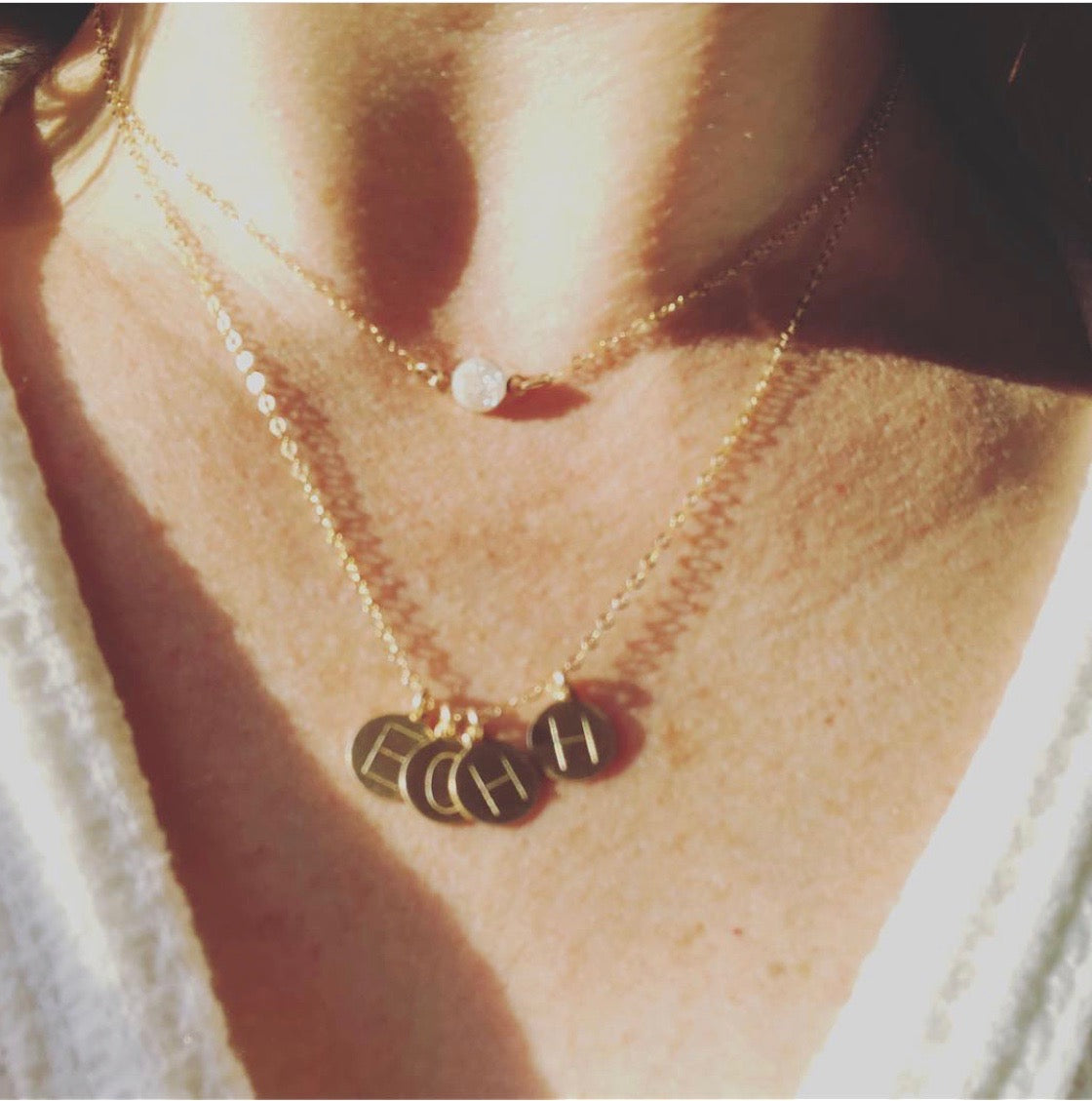 Elena Disc Charm Necklaces | Gold - MTT Collective