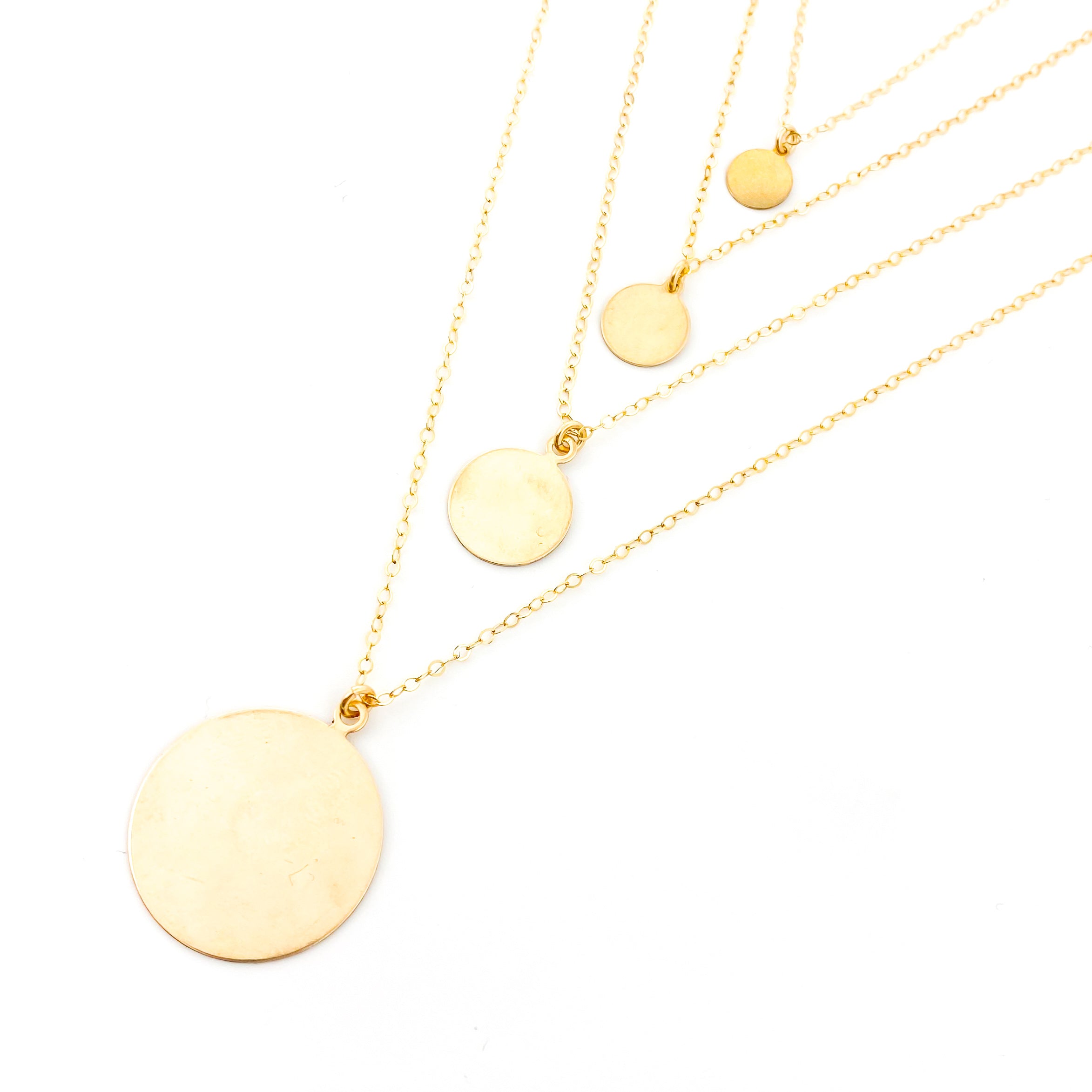 Elena Disc Charm Necklaces | Gold - MTT Collective
