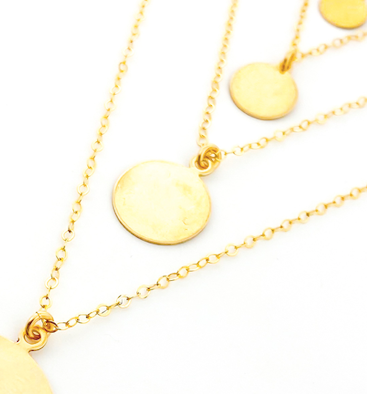 Elena Disc Charm Necklaces | Gold - MTT Collective