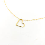 OPEN HANGING HEART NECKLACE | 14K GOLD-FILLED - MTT Collective