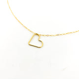 OPEN HANGING HEART NECKLACE | 14K GOLD-FILLED - MTT Collective