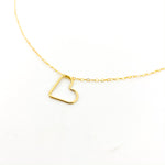 OPEN HANGING HEART NECKLACE | 14K GOLD-FILLED - MTT Collective