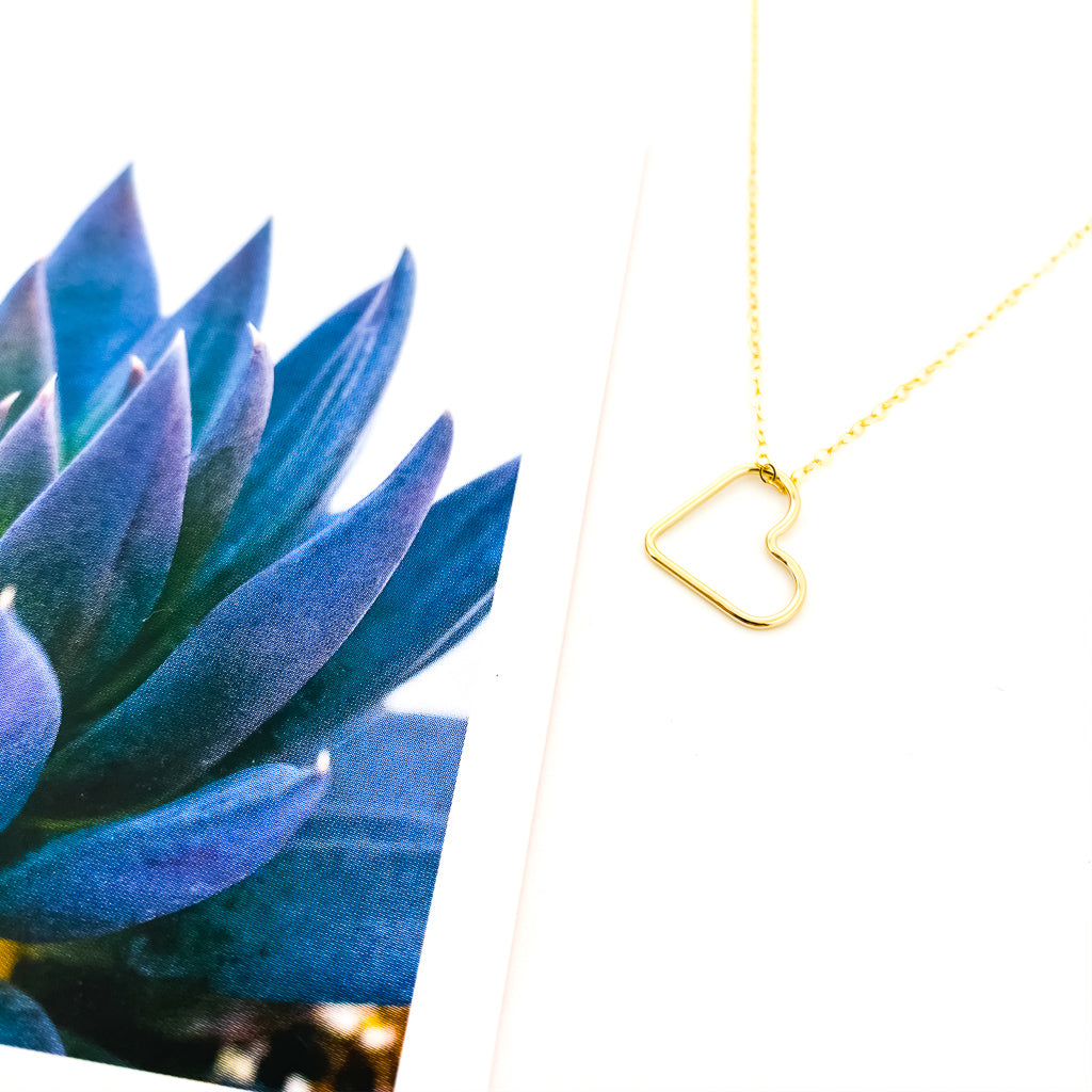 OPEN HANGING HEART NECKLACE | 14K GOLD-FILLED - MTT Collective