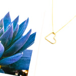OPEN HANGING HEART NECKLACE | 14K GOLD-FILLED - MTT Collective