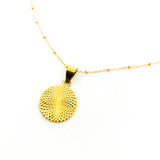 Art Deco Circle Necklace | Design Satellite Chain - MTT Collective