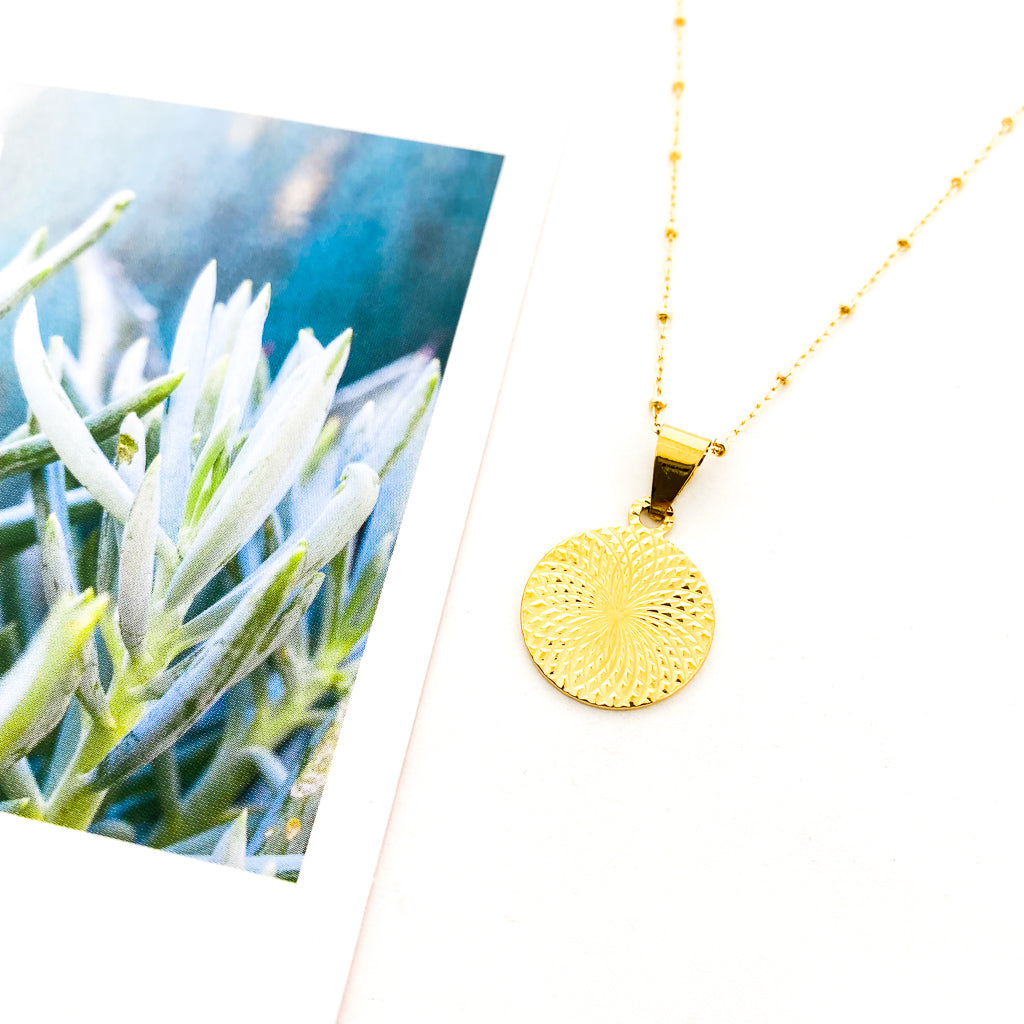 Art Deco Circle Necklace | Design Satellite Chain - MTT Collective