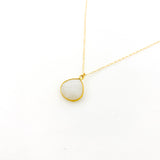 Eliana Drop Moonstone Necklace | Gold - MTT Collective