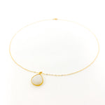 Eliana Drop Moonstone Necklace | Gold - MTT Collective