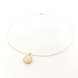Eliana Drop Moonstone Necklace | Gold - MTT Collective